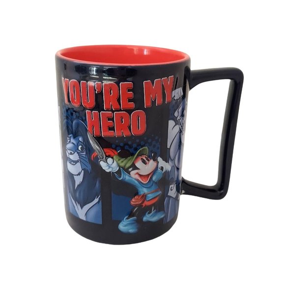 Disney Theme Park Authentic Mickey Mouse You're My Hero 3D Coffee Mug Cup - Picture 1 of 6